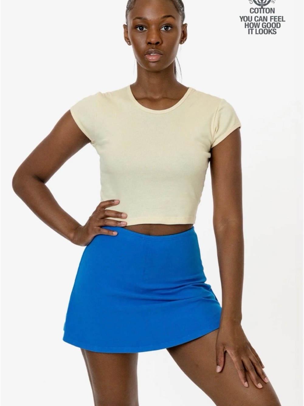 Los Angeles Apparel Blue Mini Skirt